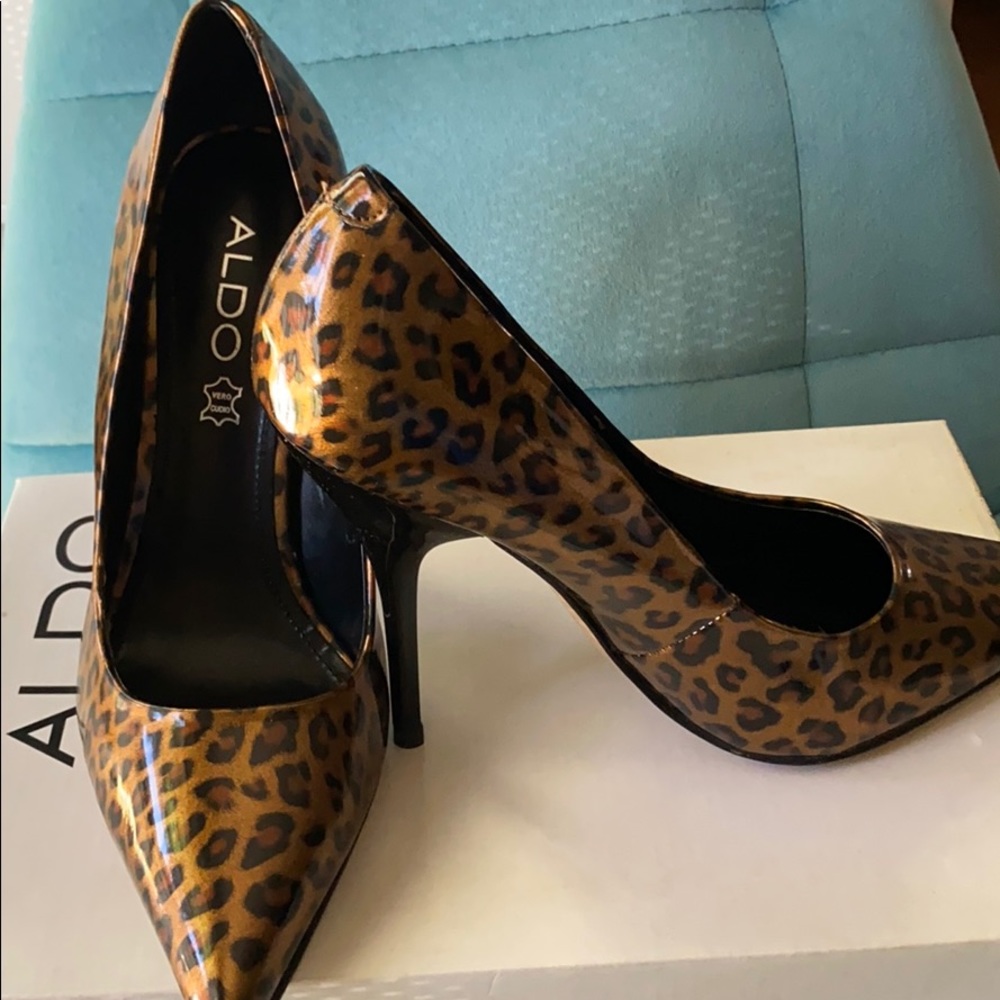 Leopard print heels